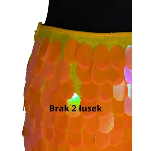Pomarańczowa Spódnica Cekiny ASOS DESIGN 38 (M) DEF - zdjęcie 3