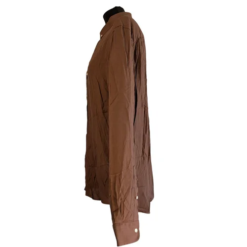 Brązowa Koszula Męska LC WAIKIKI Slim Fit Wiskoza L - zdjęcie 3