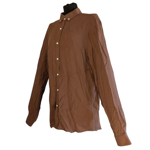 Brązowa Koszula Męska LC WAIKIKI Slim Fit Wiskoza L - zdjęcie 4