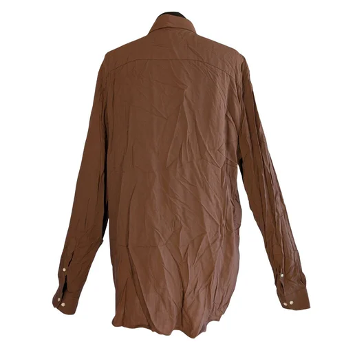 Brązowa Koszula Męska LC WAIKIKI Slim Fit Wiskoza L - zdjęcie 5