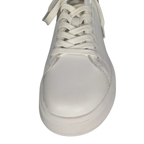 Białe sneakersy damskie CALVIN KLEIN Elevated Cupsole z szarym detalem Rozmiar 39 - zdjęcie 11