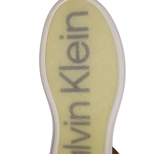 Białe sneakersy damskie CALVIN KLEIN Elevated Cupsole z szarym detalem Rozmiar 39 - zdjęcie 15