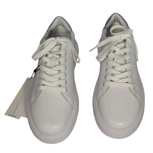 Białe sneakersy damskie CALVIN KLEIN Elevated Cupsole z szarym detalem Rozmiar 39 - zdjęcie 5