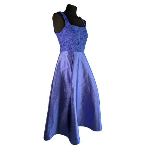 Coast – Kobaltowa Sukienka Midi z Koronkowym Gorsetem 36 - zdjęcie 3