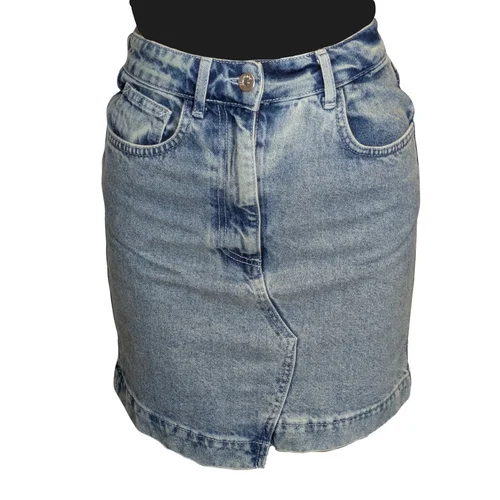 Niebieska Spódnica Jeansowa Mini COLLUSION Y2K 34 - zdjęcie 5