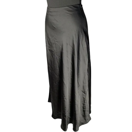 Czarna Satynowa Spódnica Midi Madmext M (38) - zdjęcie 2