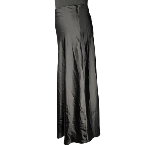 Czarna Satynowa Spódnica Midi Madmext M (38) - zdjęcie 3