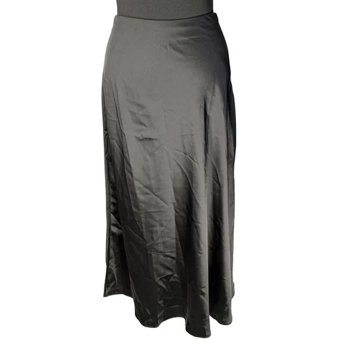 Czarna Satynowa Spódnica Midi Madmext M (38) - zdjęcie 4