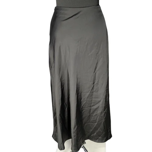 Czarna Satynowa Spódnica Midi Madmext M (38) - zdjęcie 5