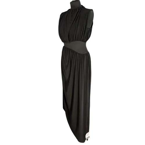 Czarna sukienka maxi ASOS DESIGN z drapowaniem Rozmiar 36 - zdjęcie 3