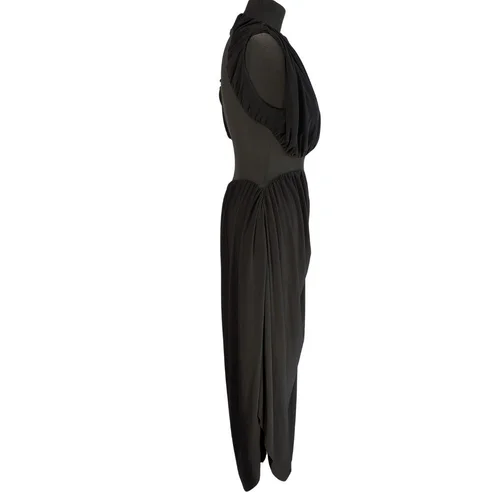 Czarna sukienka maxi ASOS DESIGN z drapowaniem Rozmiar 36 - zdjęcie 5