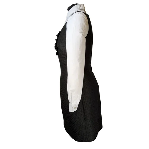 Czarna Sukienka Midi Next Drapowana 40 - zdjęcie 2