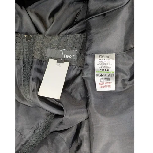 Czarna Sukienka Midi Next Drapowana 40 - zdjęcie 8