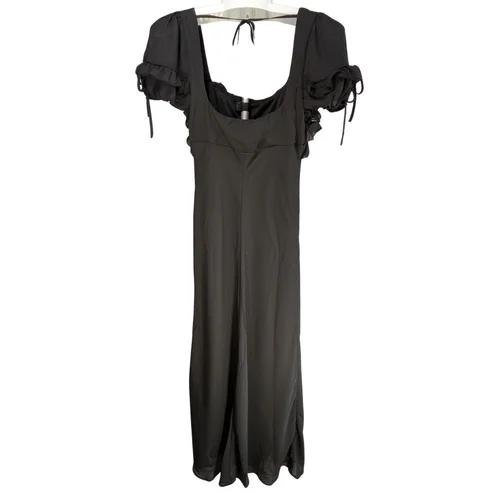 Czarna sukienka maxi ASOS DESIGN z falbankami Rozmiar 34 - zdjęcie 5