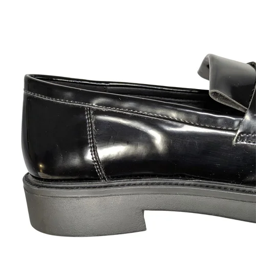 Czarne Lakierowane Mokasyny Loafersy SCHUH Frędzle 41 - zdjęcie 8
