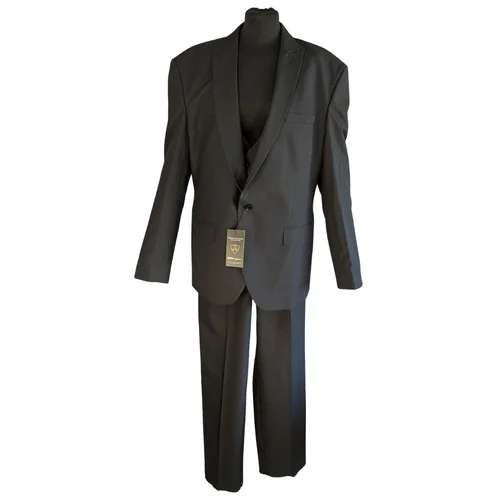 Czarny Garnitur 3-Częściowy ADRIAN GUCCI Slim Fit 56 - zdjęcie 5