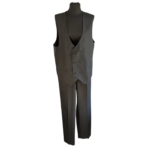 Czarny Garnitur 3-Częściowy ADRIAN GUCCI Slim Fit 56 - zdjęcie 6