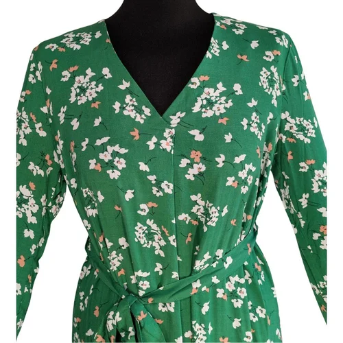 Zielona Sukienka Mini NEW LOOK MATERNITY W Kwiaty Rozmiar 32 - zdjęcie 8