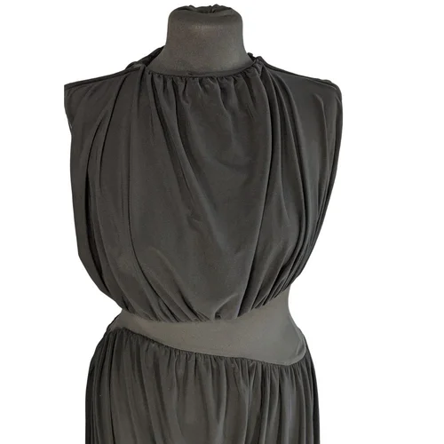 Czarna sukienka maxi ASOS DESIGN z drapowaniem Rozmiar 36 - zdjęcie 7