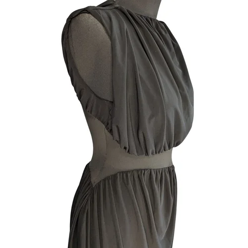 Czarna sukienka maxi ASOS DESIGN z drapowaniem Rozmiar 36 - zdjęcie 9