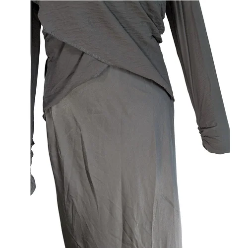 Stalowo Szara Sukienka Maxi ASOS DESIGN Drapowana Rozmiar 38 - zdjęcie 8
