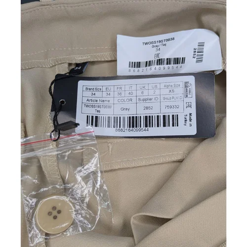 Beżowe Spodnie Damskie Trendyol 34 (XS) - zdjęcie 8