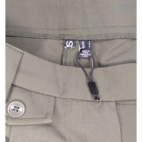 Oliwkowe Spodnie Damskie PIECES PCNIMORA S (36) Z Rozcięciami - zdjęcie 2