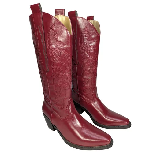 Dia Studios – Wiśniowe Haftowane Kowbojki Western – 37 - zdjęcie 2