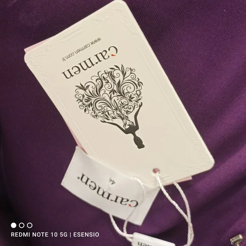 CARMEN – Śliwkowa Suknia Maxi Royal Plum z Klamrą R. 44 (XXL) - zdjęcie 7