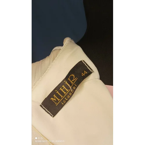 Mihir Istanbul – Szampańska Suknia Maxi z Gniecionej Tkaniny -Rozmiar 44 - zdjęcie 9