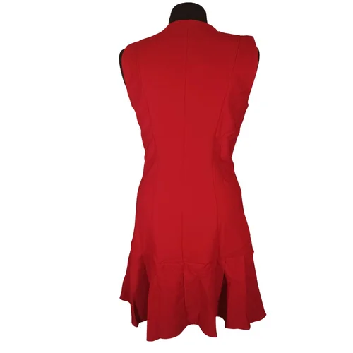 Trendyol – Czerwona Sukienka Żakietowa Gold Buttons R. 36 - zdjęcie 5