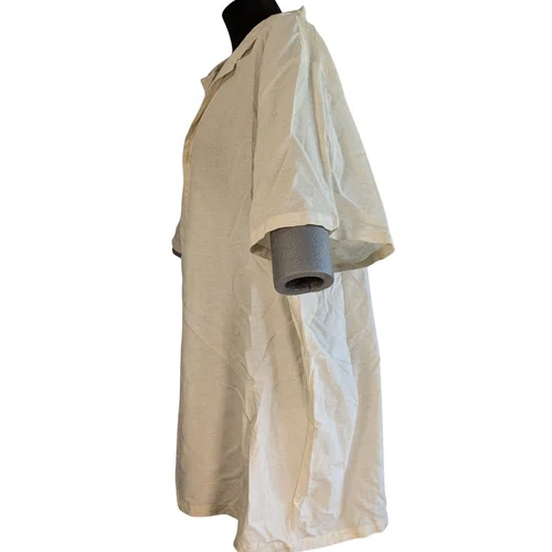 Jasnobeżowa Koszula Męska BOOHOOMAN Oversize Plisowana 3XL - zdjęcie 7