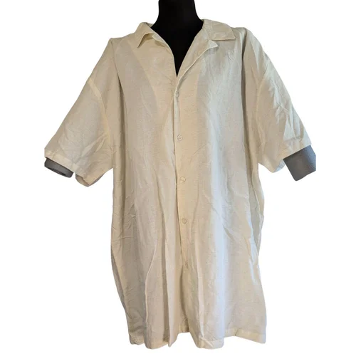 Jasnobeżowa Koszula Męska BOOHOOMAN Oversize Plisowana 3XL - zdjęcie 8