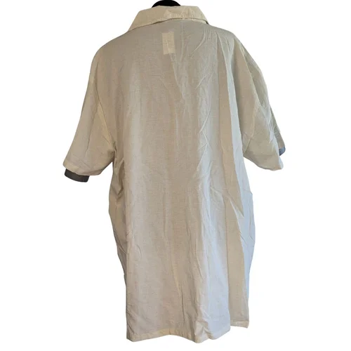 Jasnobeżowa Koszula Męska BOOHOOMAN Oversize Plisowana 3XL - zdjęcie 9