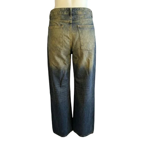 Szerokie Jeansy Męskie Vintage Pull&Bear 42 - zdjęcie 7