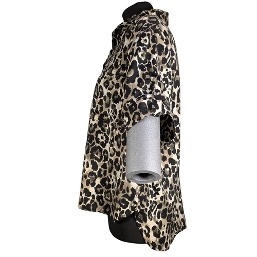 Oversizowa Koszula w Panterkę z Kryształkami New Studio - zdjęcie 3