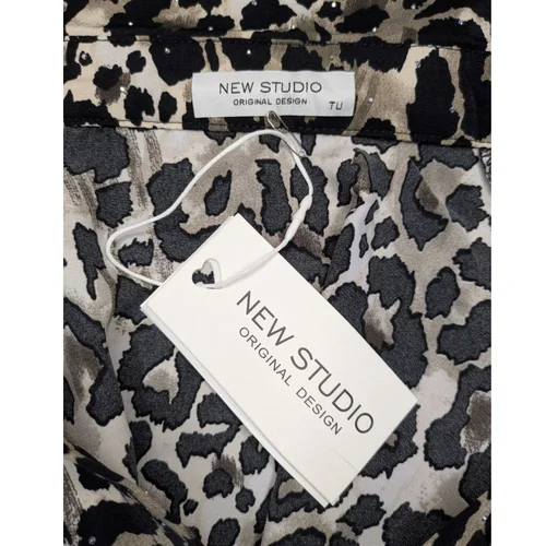 Oversizowa Koszula w Panterkę z Kryształkami New Studio - zdjęcie 6