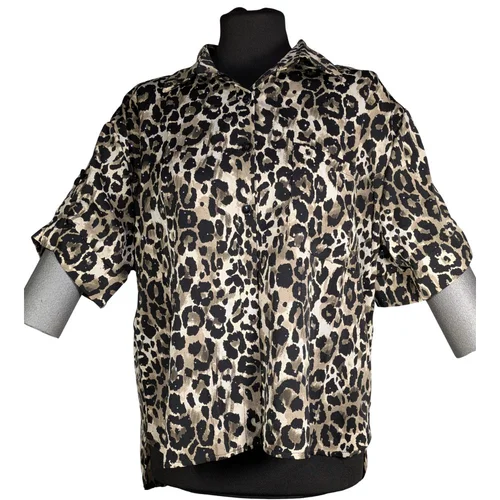 Oversizowa Koszula w Panterkę z Kryształkami New Studio - zdjęcie 7