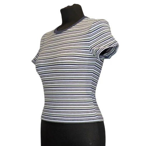 Koszulka Damska Abercrombie & Fitch Baby Tee w Paski XS - zdjęcie 2