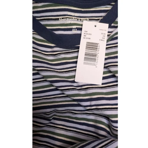 Koszulka Damska Abercrombie & Fitch Baby Tee w Paski XS - zdjęcie 4