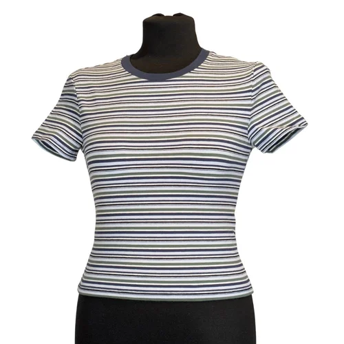 Koszulka Damska Abercrombie & Fitch Baby Tee w Paski XS - zdjęcie 5