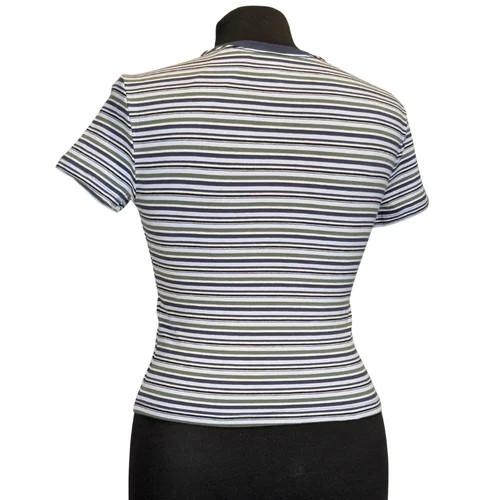 Koszulka Damska Abercrombie & Fitch Baby Tee w Paski XS - zdjęcie 7