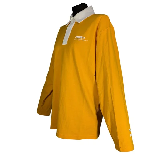 Musztardowa Koszulka Polo Puma Classics Długi Rękaw XS - zdjęcie 4