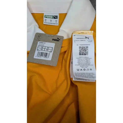 Musztardowa Koszulka Polo Puma Classics Długi Rękaw XS - zdjęcie 6