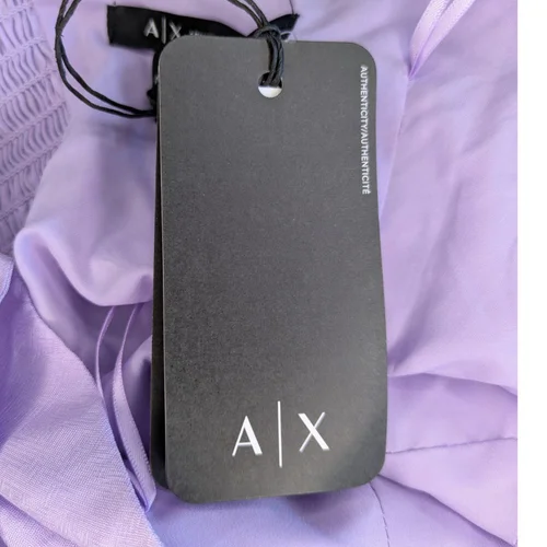 Fioletowa Sukienka ARMANI EXCHANGE Wiązane Ramiączka 36 - zdjęcie 10