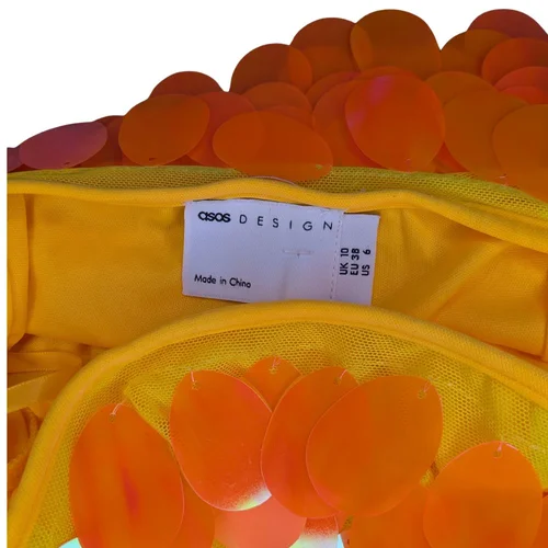 Pomarańczowa Spódnica Cekiny ASOS DESIGN 38 (M) DEF - zdjęcie 6