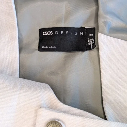 Szara Kamizelka Garniturowa ASOS DESIGN Gładka 50 - zdjęcie 5