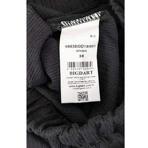 Czarne Spodnie Szerokie Bigdart 38 (M) Palazzo Gumka - zdjęcie 8