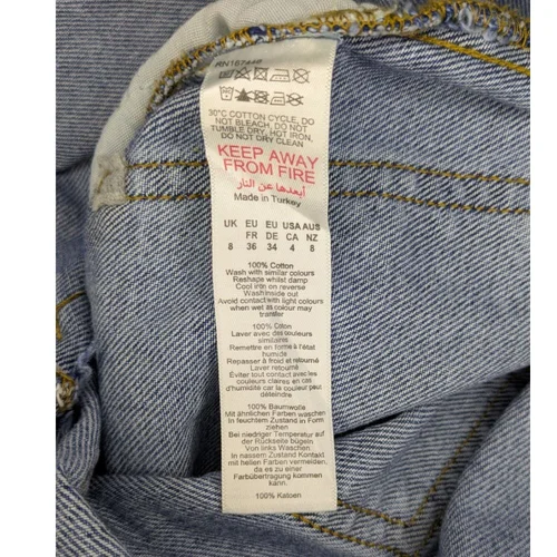 Jeansowa Sukienka Bandeau Boohoo 36 (UK 8) Mid Blue - zdjęcie 8