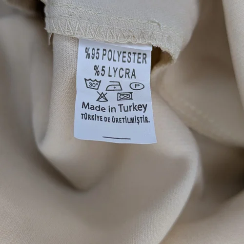 Beżowe Spodnie Szerokie HELLIE M (38) Kontrastowy Pas - zdjęcie 10